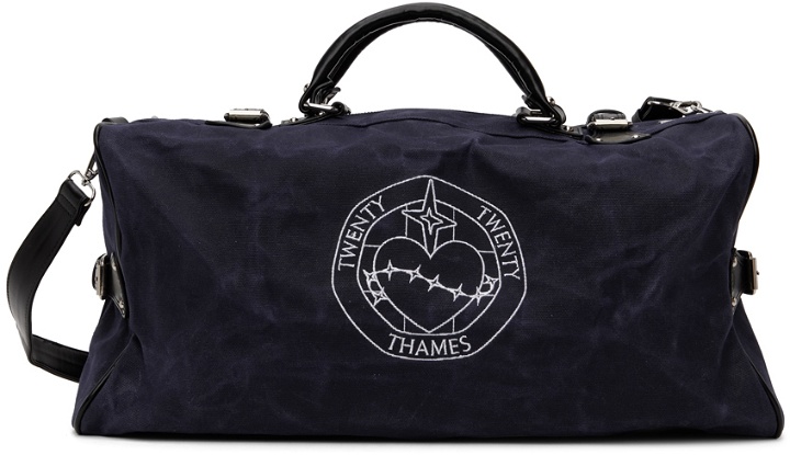 Photo: Thames MMXX. Navy Ticker Duffle Bag