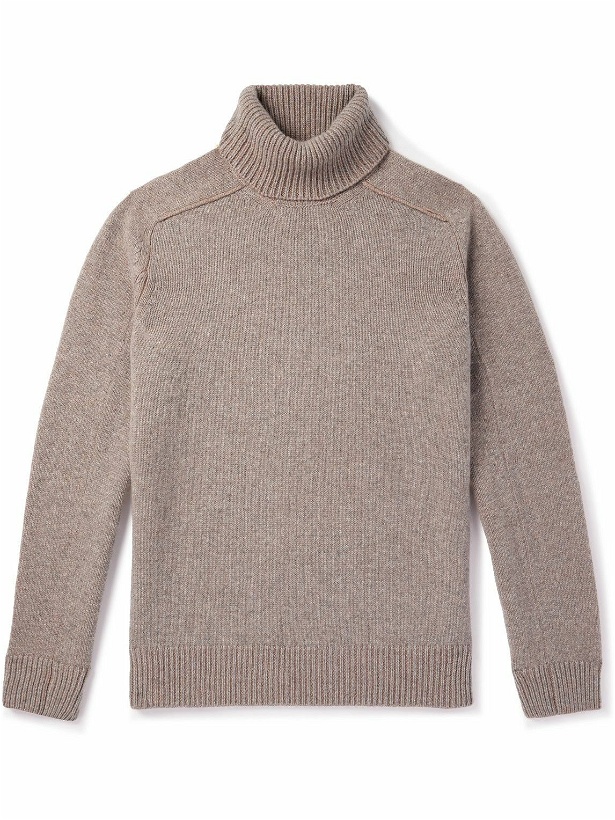 Photo: Zegna - Oasi Cashmere Rollneck Sweater - Brown