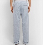 Desmond & Dempsey - Cotton and Linen-Blend Pyjama Trousers - Blue