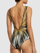 ROBERTO CAVALLI Ray Of Gold Printed Lycra Swimsuit