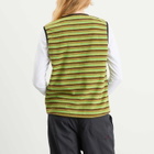 Gramicci Women's Thermal Fleece Pullover in Chartreuse Stripe