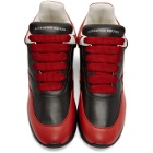 Alexander McQueen Black and Red Runner Sneakers