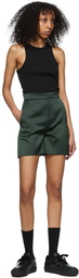 AMI Paris Green Polyester Shorts