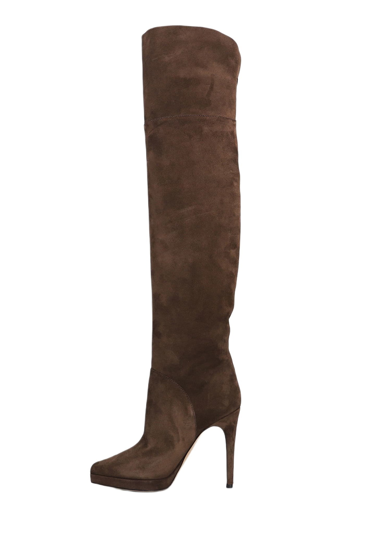 Casadei High Heels Boots In Brown Suede