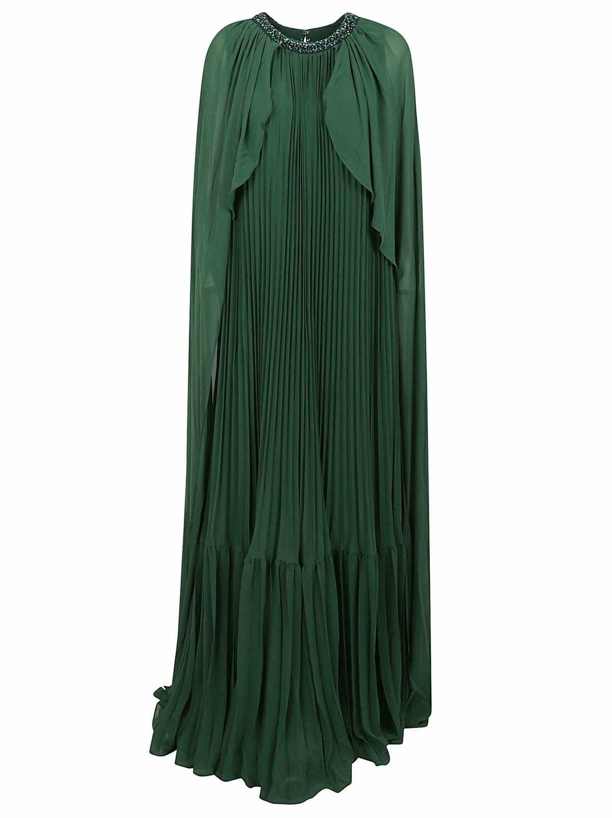 slim fit dress slacks Green Chiffon Midi Dress – self-portrait-US main image 0