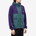 Nike Men's Acg Wolf Tree Full Zip Fleece in Deep Jungle/Purple Ink/Summit White