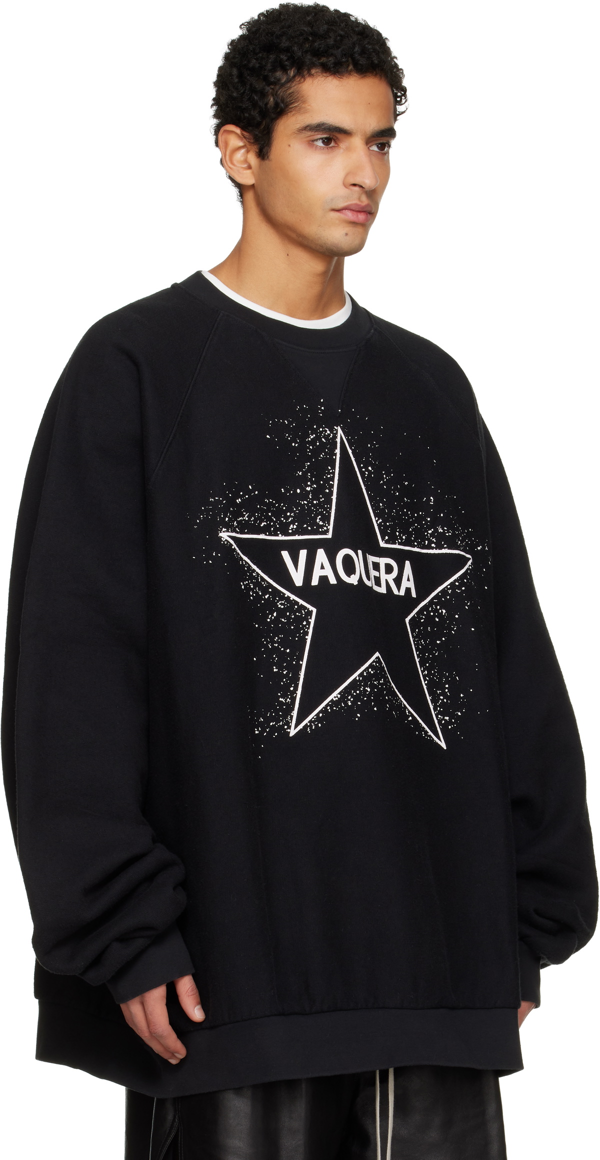 VAQUERA Black Oversized Sweatshirt