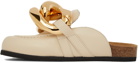 JW Anderson SSENSE Exclusive Beige Chain Loafers