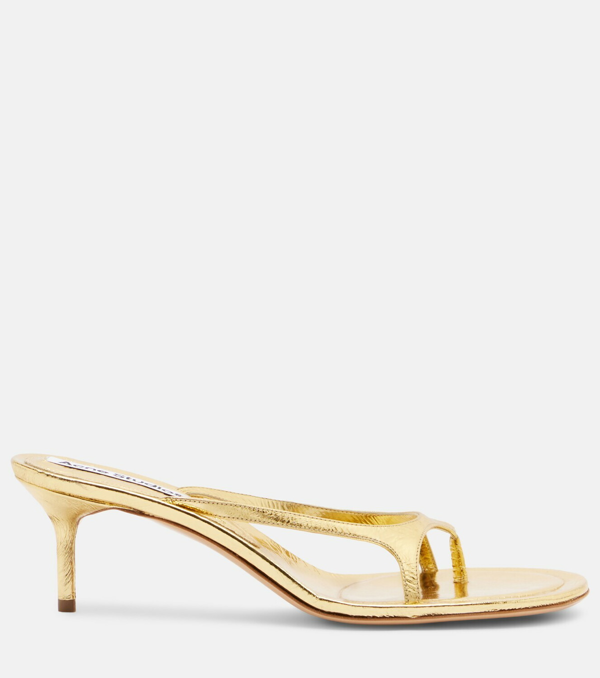 Acne Studios Metallic leather thong sandals
