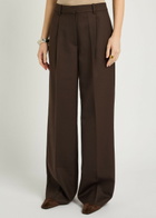 Anine Bing Trent Straight-leg Trousers Dark Brown