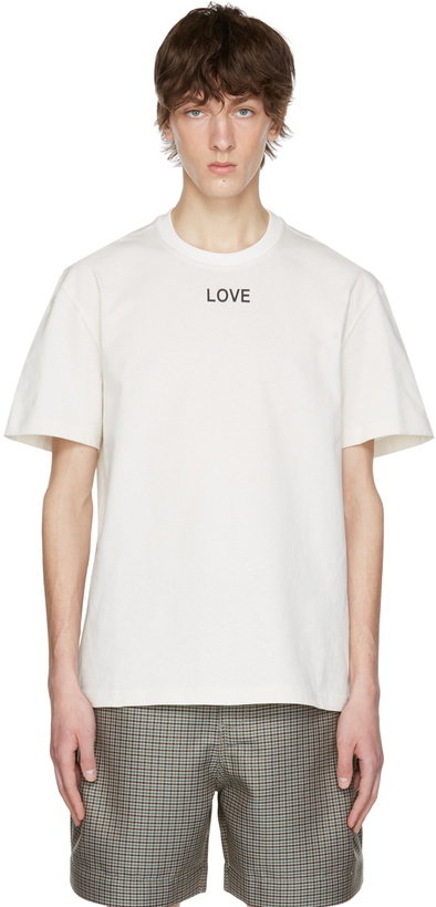 Photo: A Personal Note Off-White Cotton T-Shirt