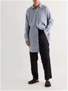 SMR DAYS - Agadir Oversized Striped Slub Cotton-Blend Jacquard Shirt - Blue