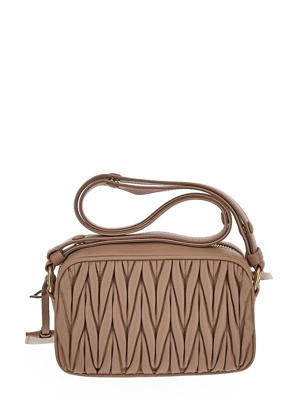 Miu Miu Matelassé Nappa Leather Shoulder Bag Miu Miu