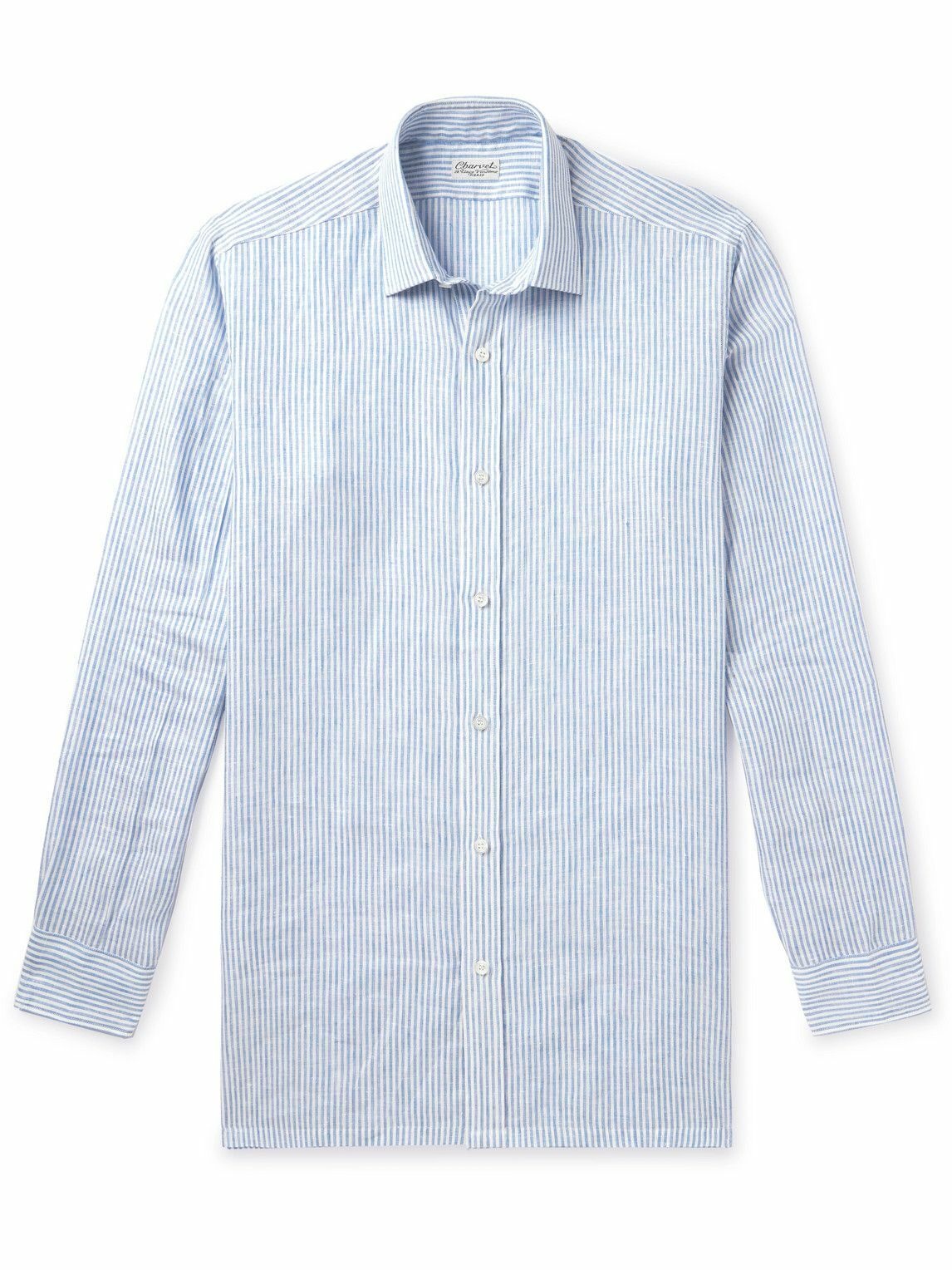 Photo: Charvet - Striped Linen Shirt - Blue