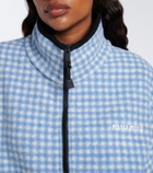 Miu Miu Gingham fleece jacket