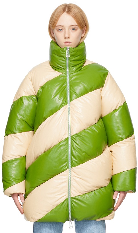 Photo: Bottega Veneta Green & Yellow Leather Jacket