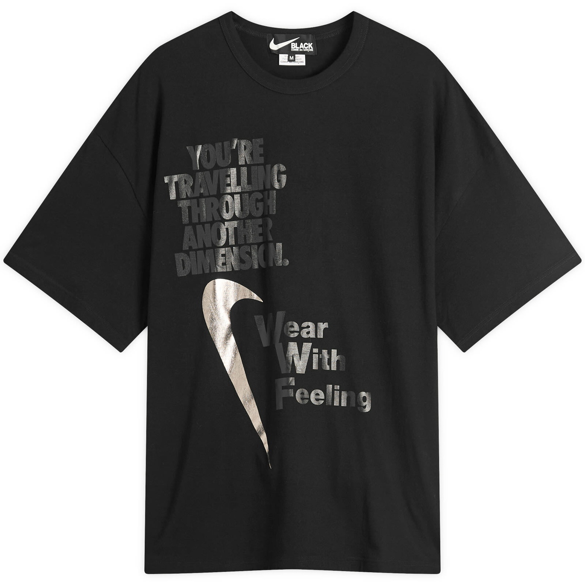 BLACK COMME des GARÇONS x Nike Tシャツ XXL Black Comme Des Garçons x Nike logo-print Cotton T-shirt | Black