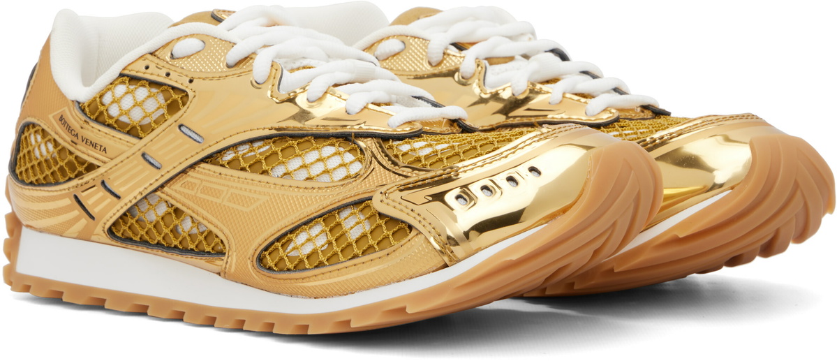 Bottega Veneta Gold Orbit Sneakers
