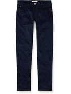 Loro Piana - Slim-Fit Stretch-Cotton Corduroy Trousers - Blue