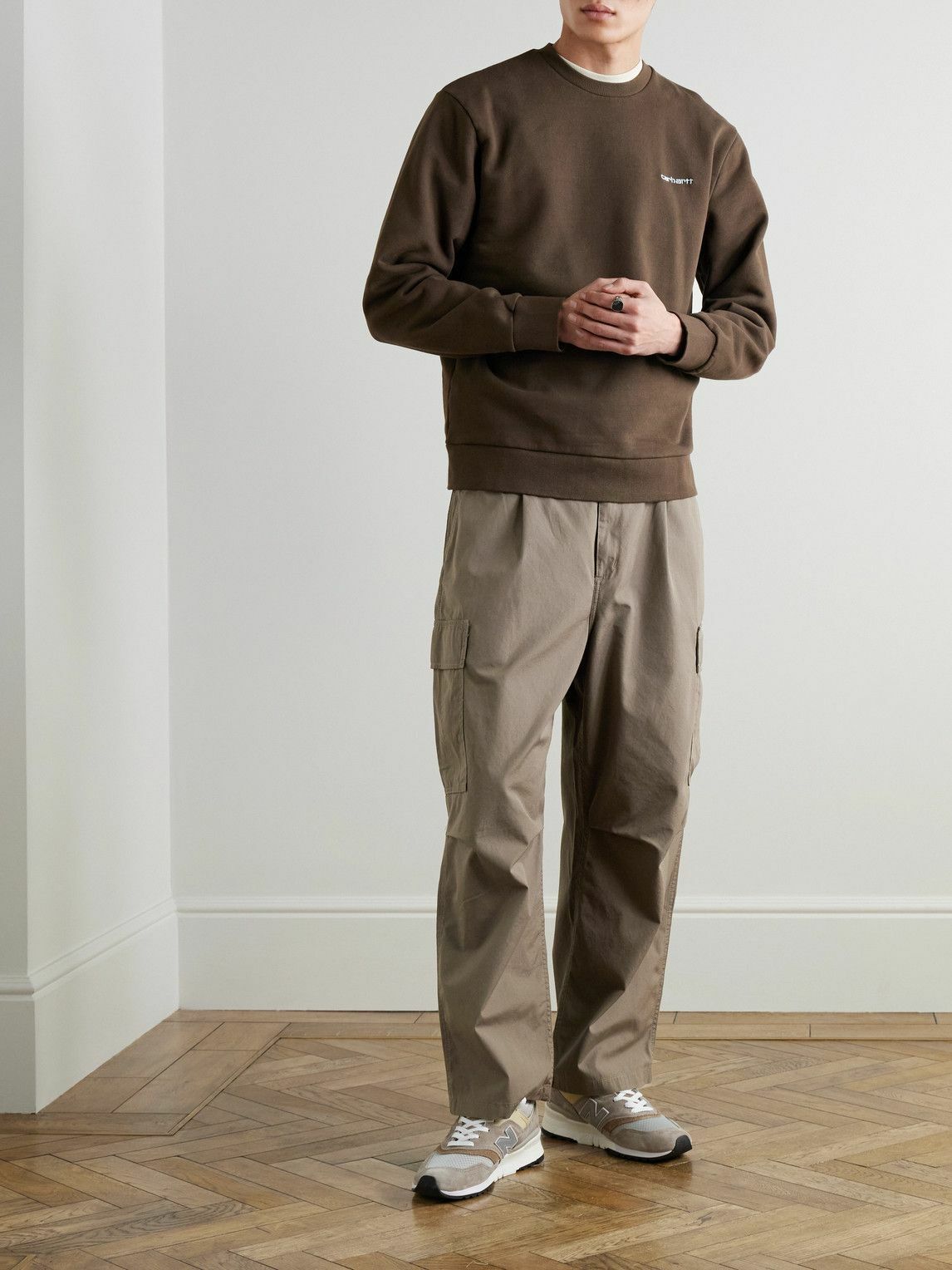 Carhartt WIP - Cole Straight-Leg Cotton-Twill Cargo Trousers - Brown