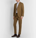 Caruso - Slim-Fit Cotton, Linen and Silk-Blend Suit Trousers - Neutrals