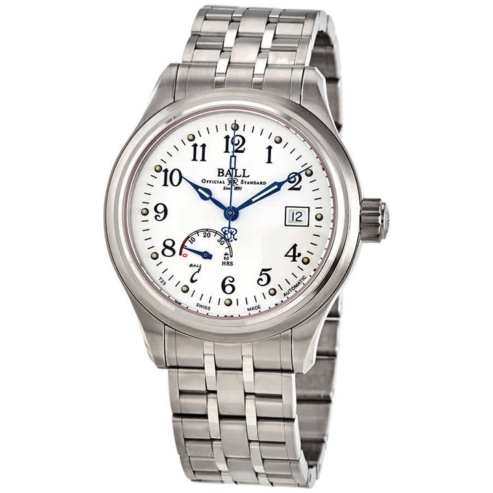 Photo: Ball Trainmaster Automatic White Dial Mens Watch NM1056D-S1J-WH