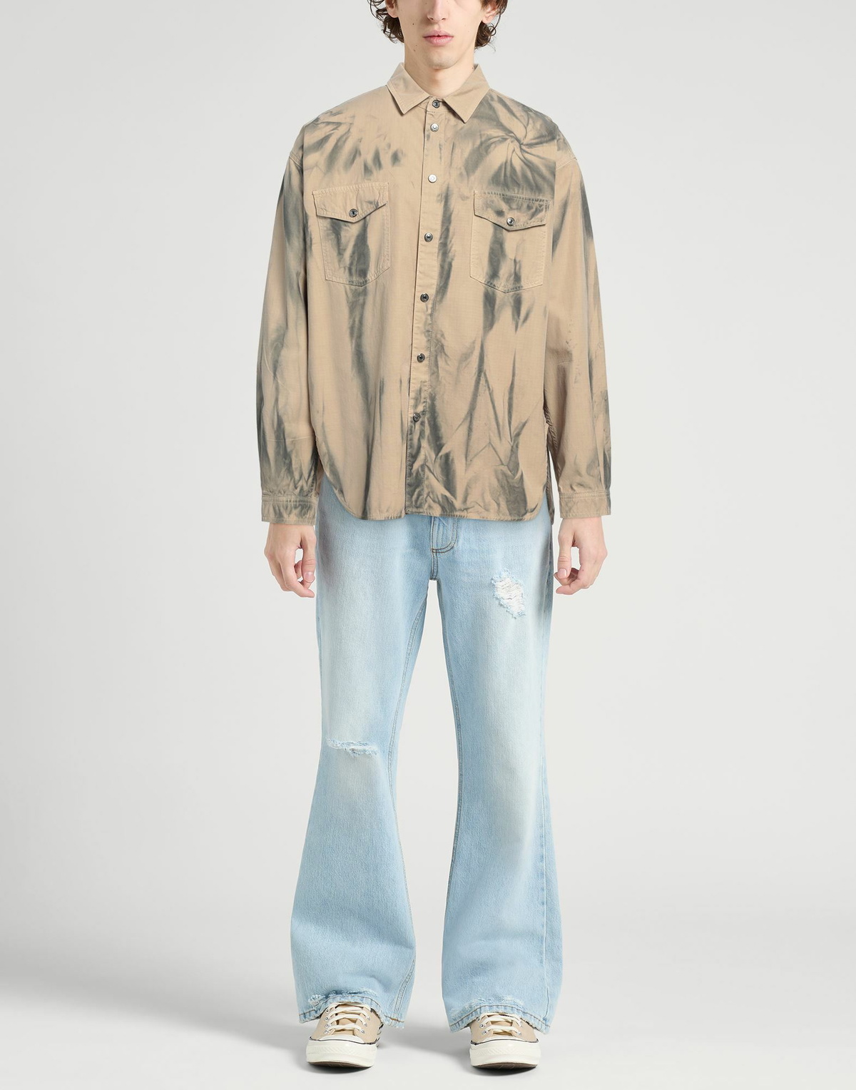 Msgm Mens Shirt in Beige