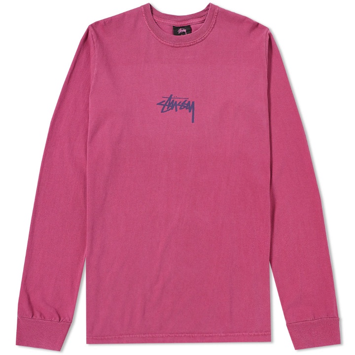 Photo: Stussy Long Sleeve Pigment Dyed Stock Tee
