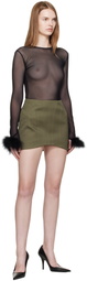 Mugler Black Marabou Mesh T-shirt