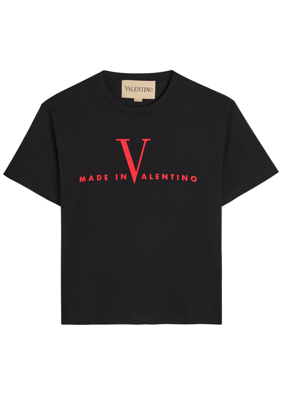 Valentino Garavani Logo-print Cotton T-shirt Black