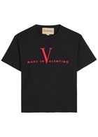Valentino Garavani Logo-print Cotton T-shirt Black