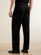 Dolce&Gabbana - Pleated Cotton Trousers - Black