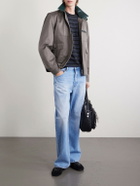 Sacai - Striped Cotton-Jersey T-Shirt - Blue