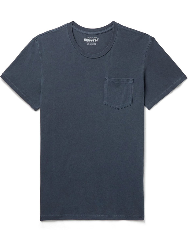 Photo: Outerknown - Groovy Organic Cotton-Jersey T-Shirt - Blue