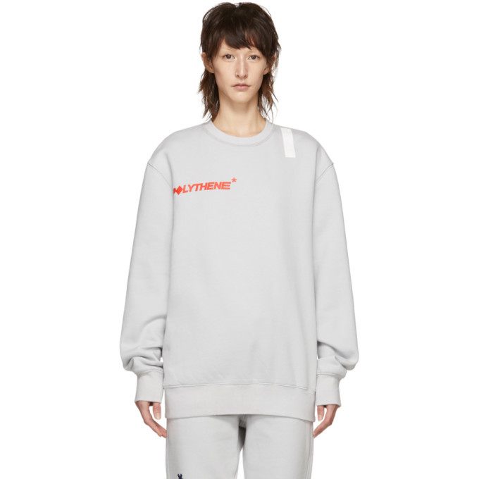 Polythene* Optics Grey Logo Nail Sweatshirt