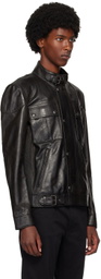 Belstaff Black Hand-Waxed Gangster Leather Jacket