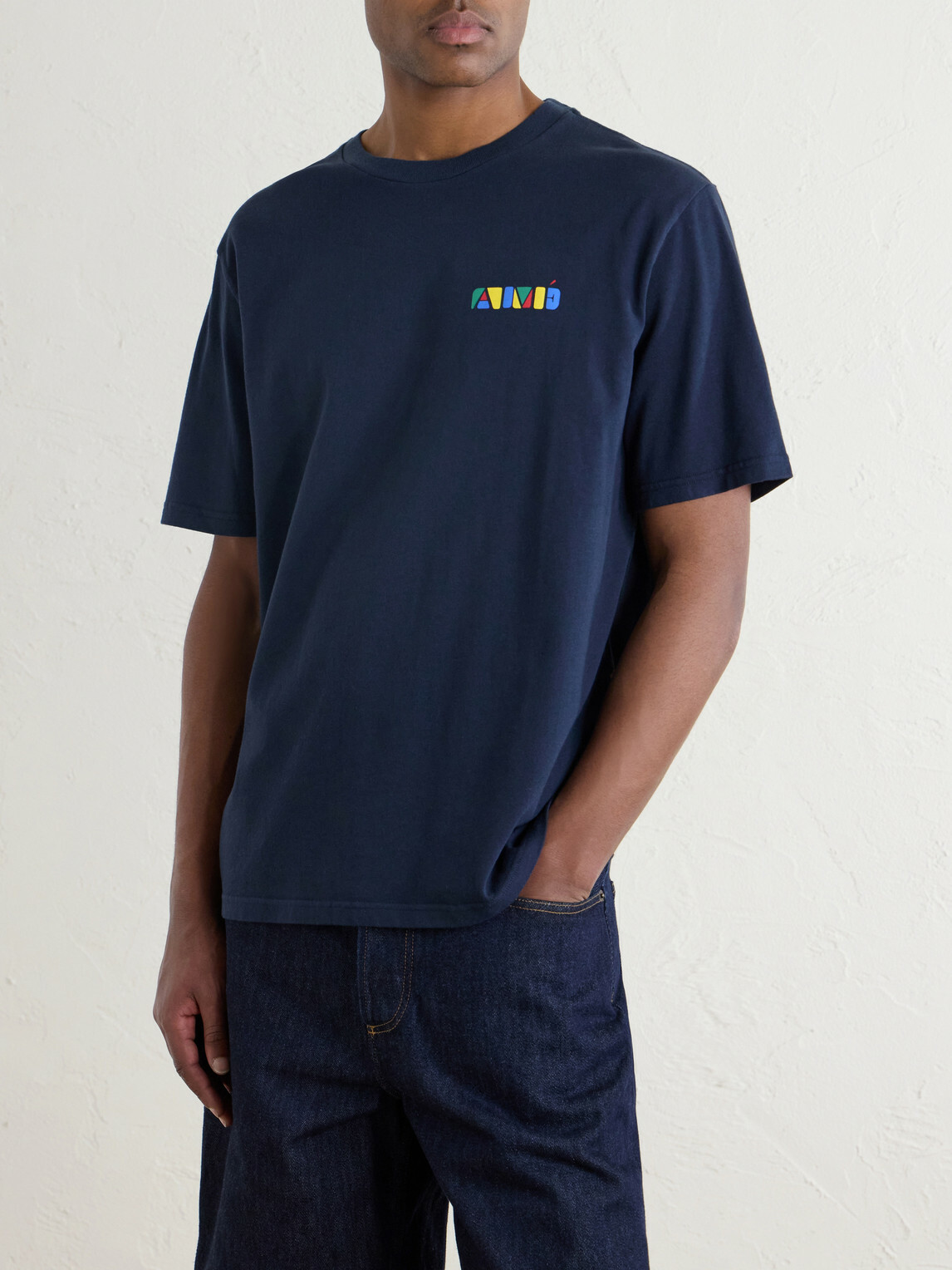 Aimé Leon Dore - Logo-Print Cotton-Jersey T-Shirt - Blue