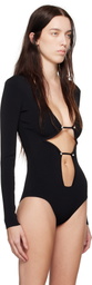 Christopher Esber Black Bracket Knit Bodysuit
