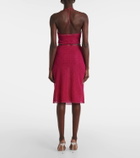 Oséree Lumière Rose ruched midi skirt