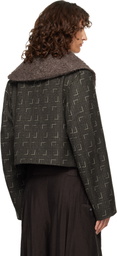 Kiko Kostadinov Black & Brown Mimi Jacket