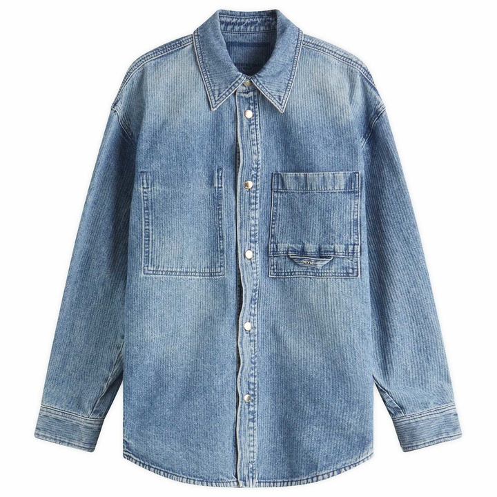 Photo: Wooyoungmi Men's Long Sleeve Denim Shirt in Blue