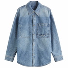 Wooyoungmi Men's Long Sleeve Denim Shirt in Blue