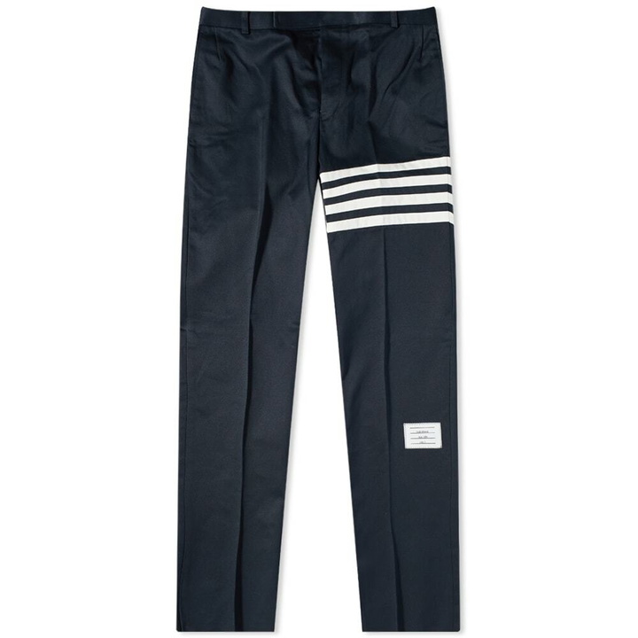 Photo: Thom Browne Men's Unconstructed Twill 4 Bar Chino in Navy