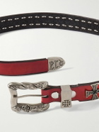 Enfants Riches Déprimés - 4cm Studded Leather Belt - Red