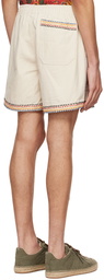 Bode Off-White Donkey Party Shorts