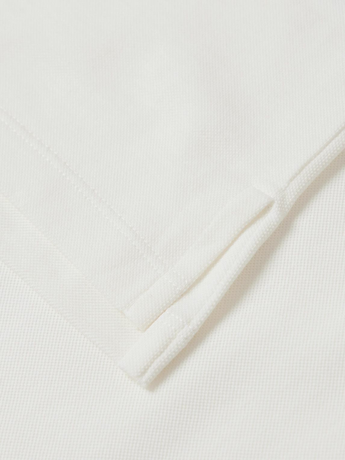 De Petrillo - Cotton-Piqué Polo Shirt - White