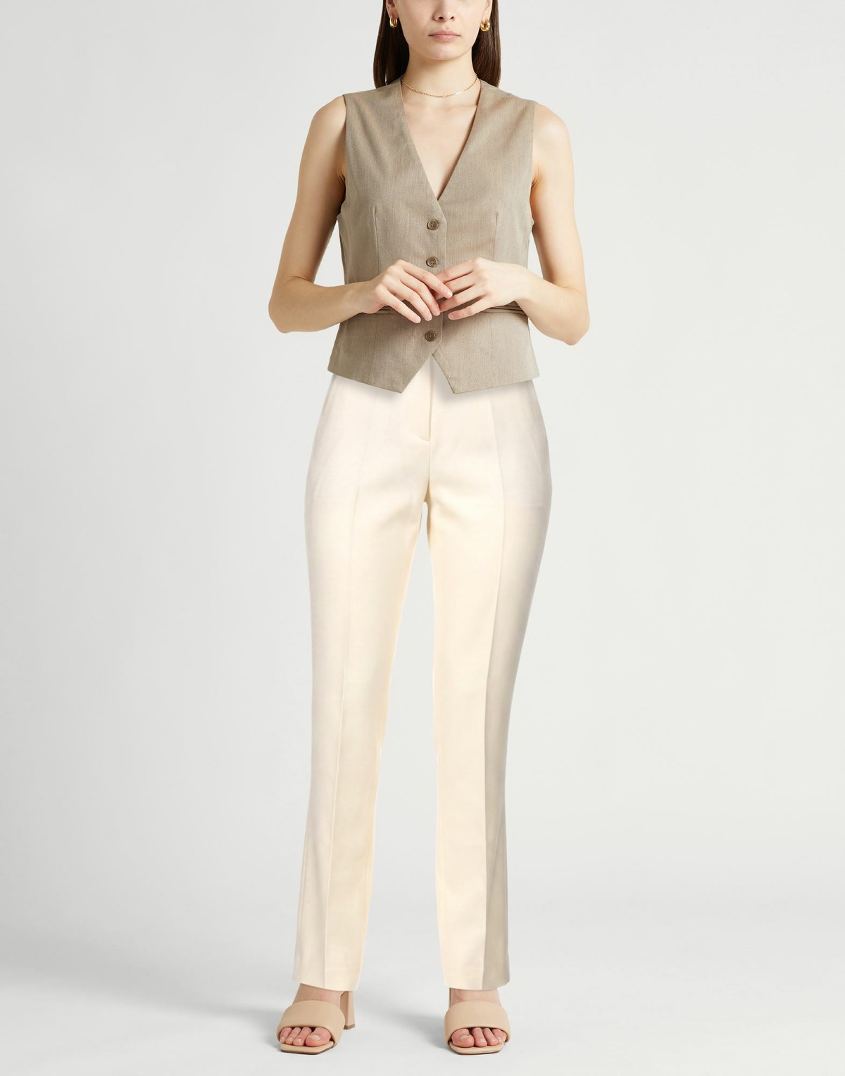 Incotex Womens Pants Cream