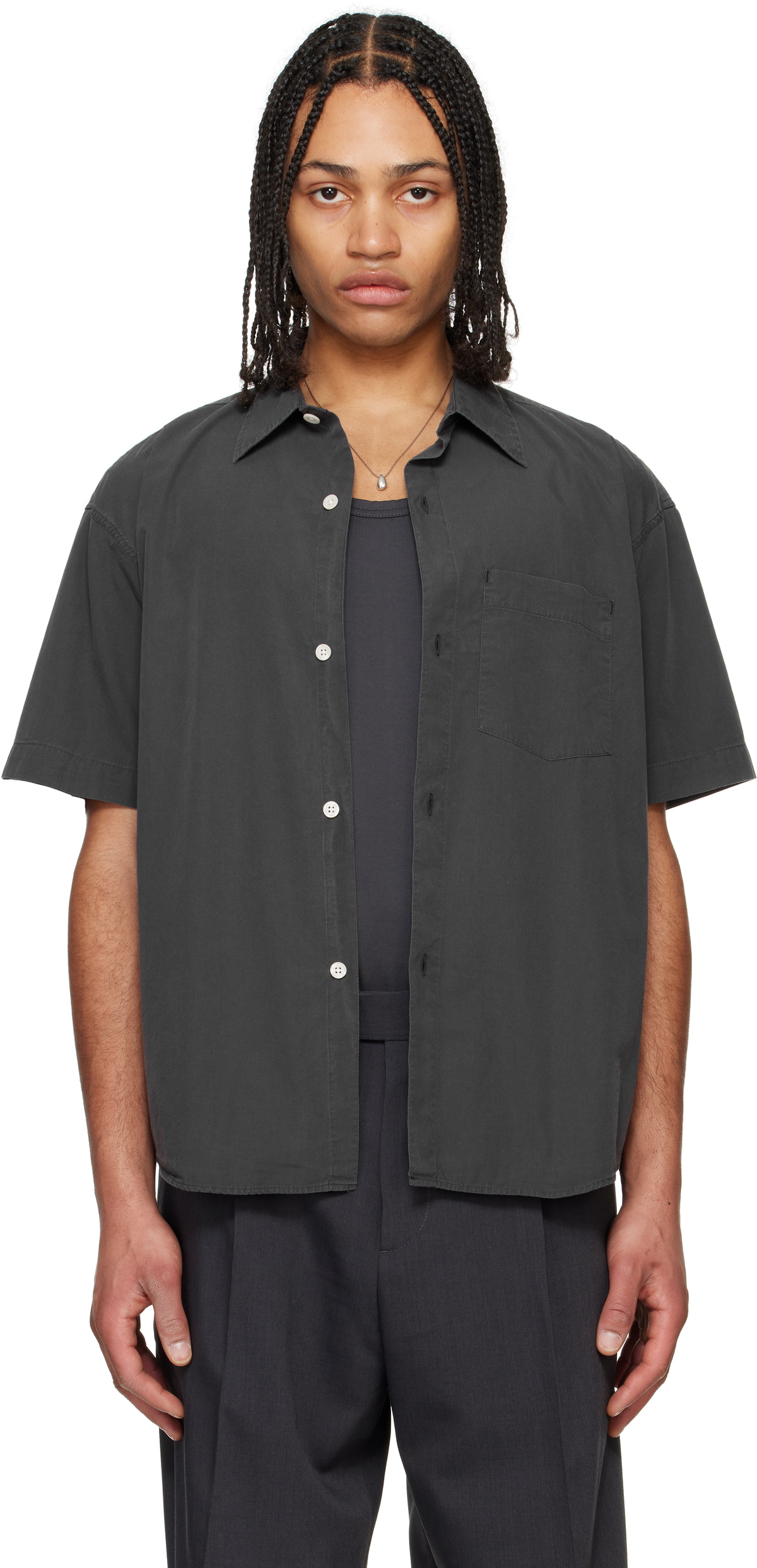 mfpen Gray New Input Shirt mfpen