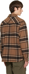 Moncler Brown Flannel Lined Overshirt