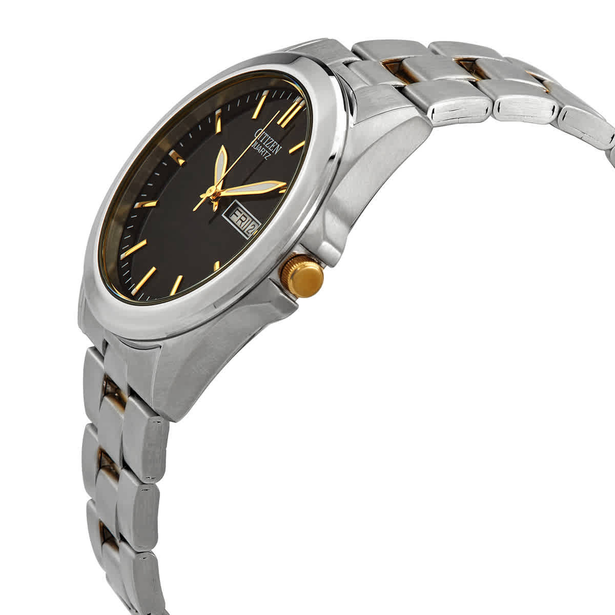 Citizen Quartz Black Dial Two-tone Mens Watch BF0584-56E